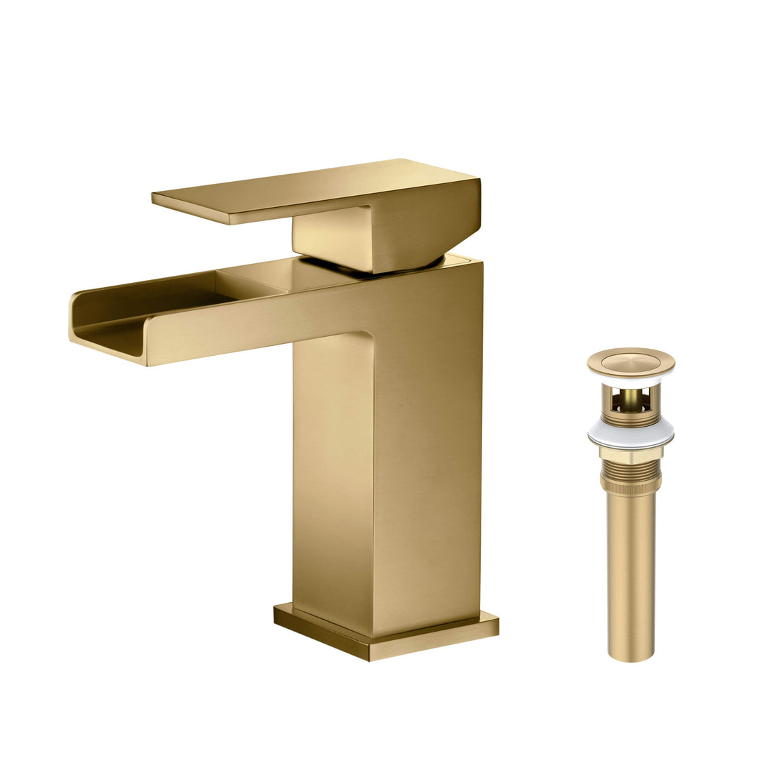 Quadra Single-Handle Waterfall Bathroom Faucet