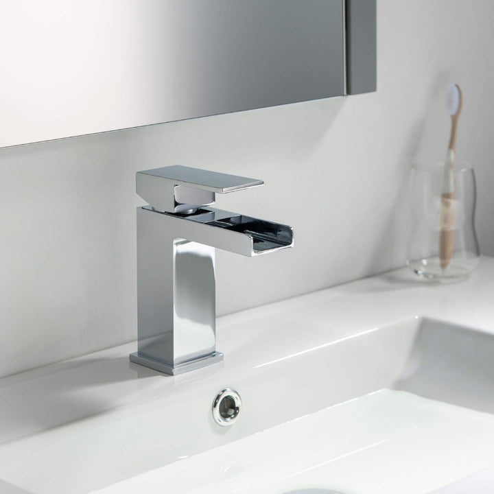 Quadra Single-Handle Waterfall Bathroom Faucet
