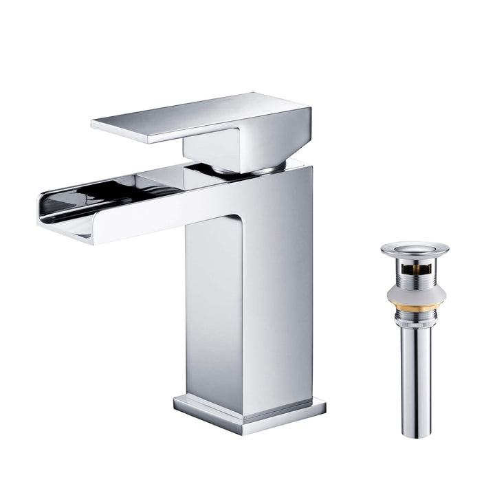 Quadra Single-Handle Waterfall Bathroom Faucet