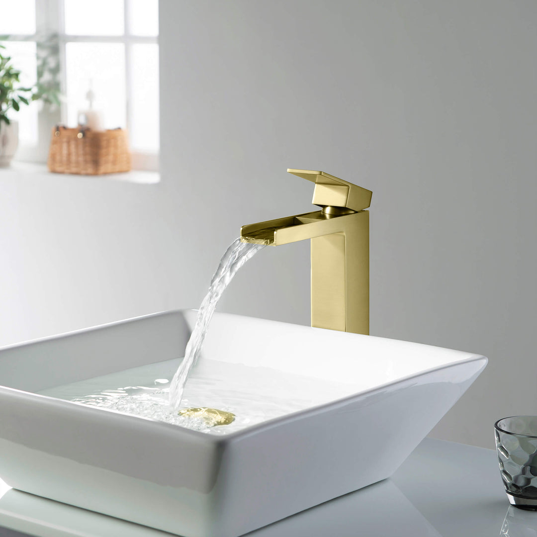 Quadra Single-Handle Waterfall Vessel Sink Faucet