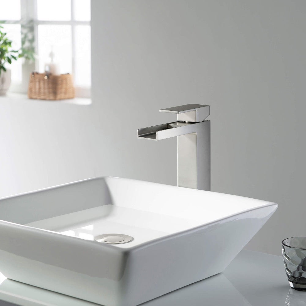Quadra Single-Handle Waterfall Vessel Sink Faucet