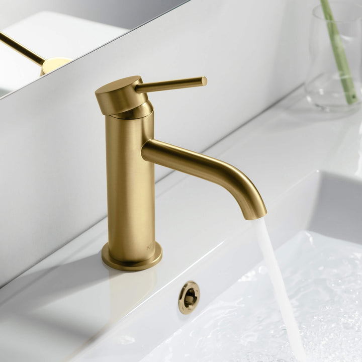 Halo Single-Handle Single-Hole Bathroom Faucet with Pop-Up Drain