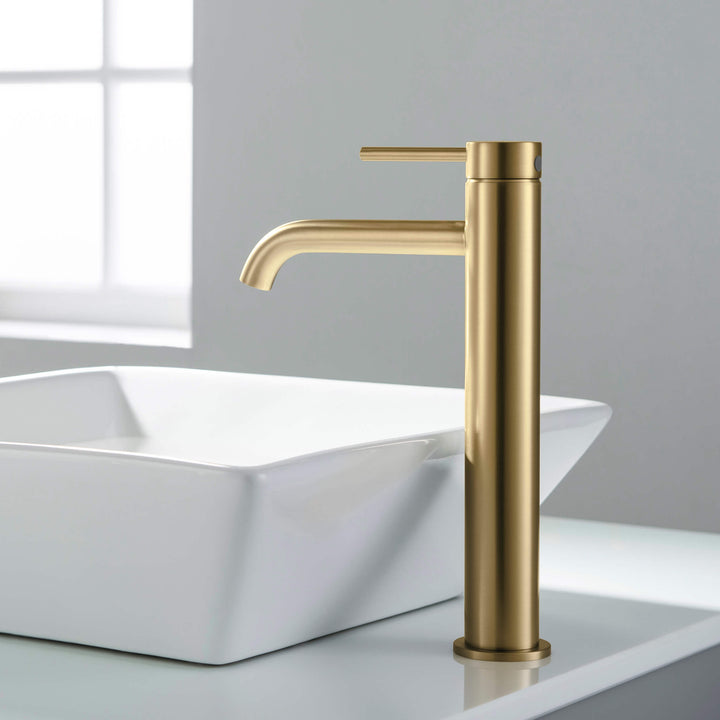 Halo Single-Handle Bathroom Vessel Sink Faucet with Pop-Up Drain