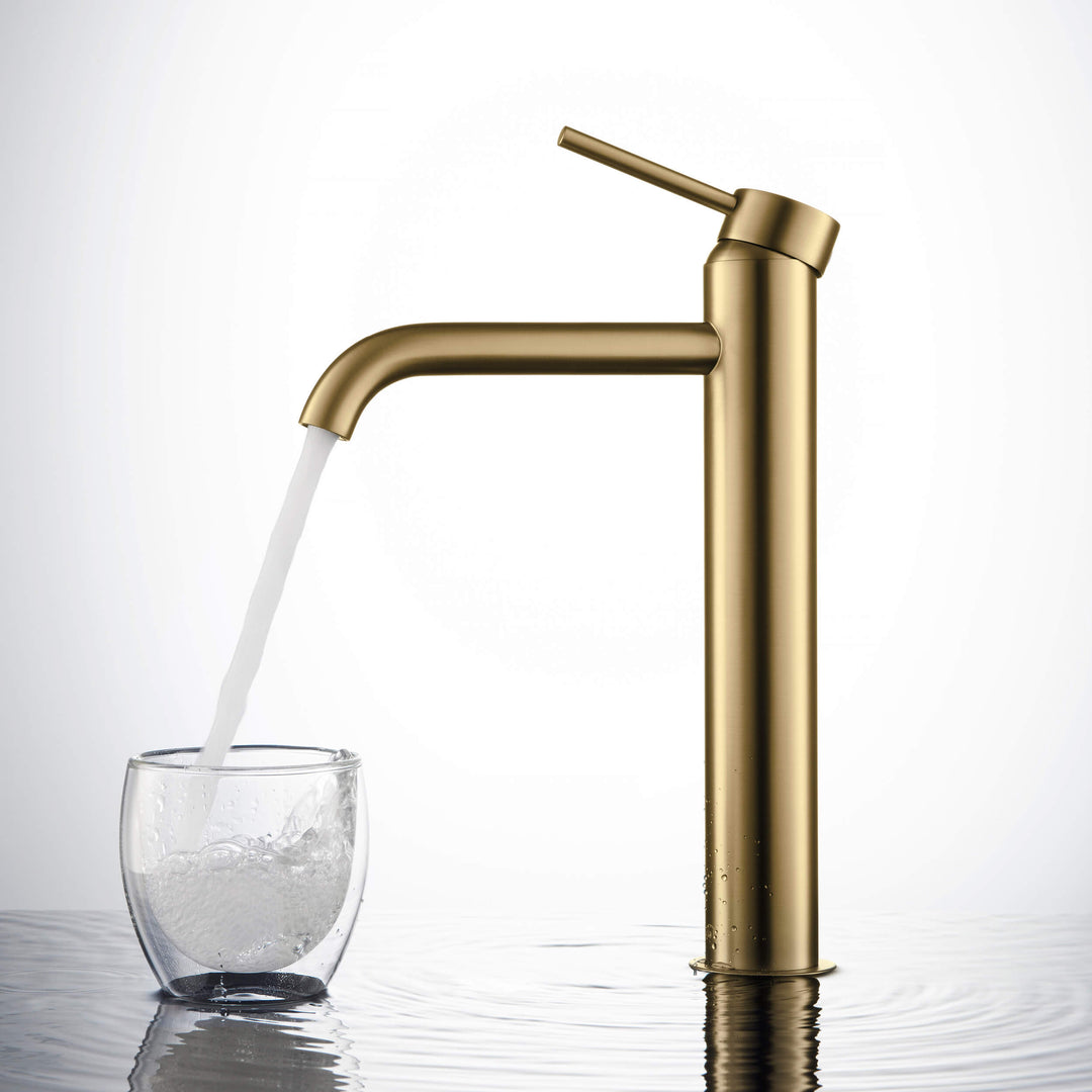 Halo Single-Handle Bathroom Vessel Sink Faucet with Pop-Up Drain