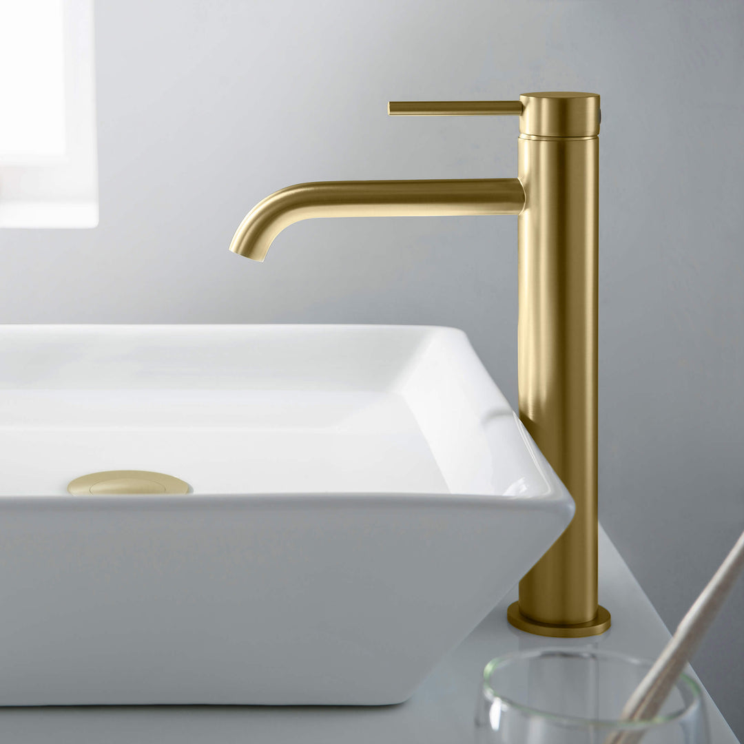 Halo Single-Handle Bathroom Vessel Sink Faucet with Pop-Up Drain
