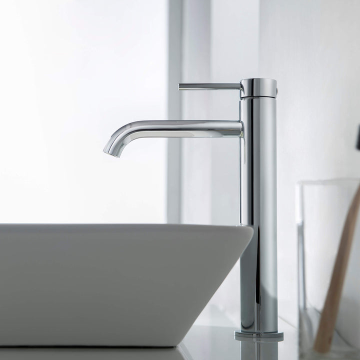 Halo Single-Handle Bathroom Vessel Sink Faucet with Pop-Up Drain