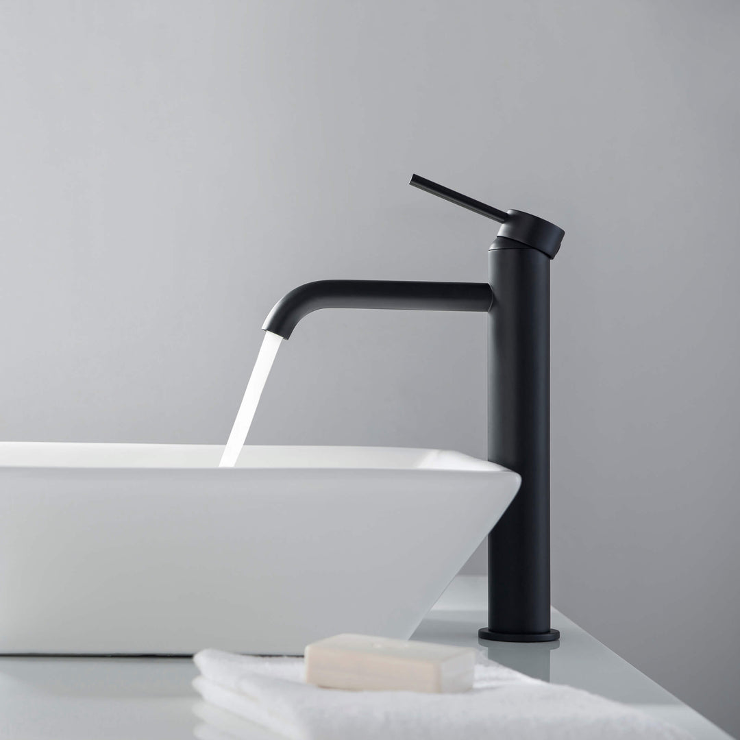 Halo Single-Handle Bathroom Vessel Sink Faucet with Pop-Up Drain