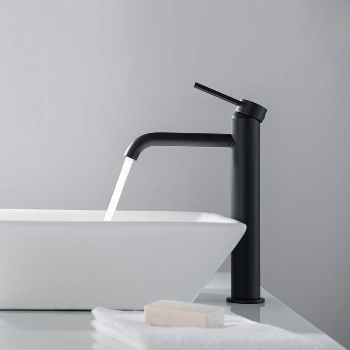 Halo Single-Handle Bathroom Vessel Sink Faucet with Pop-Up Drain