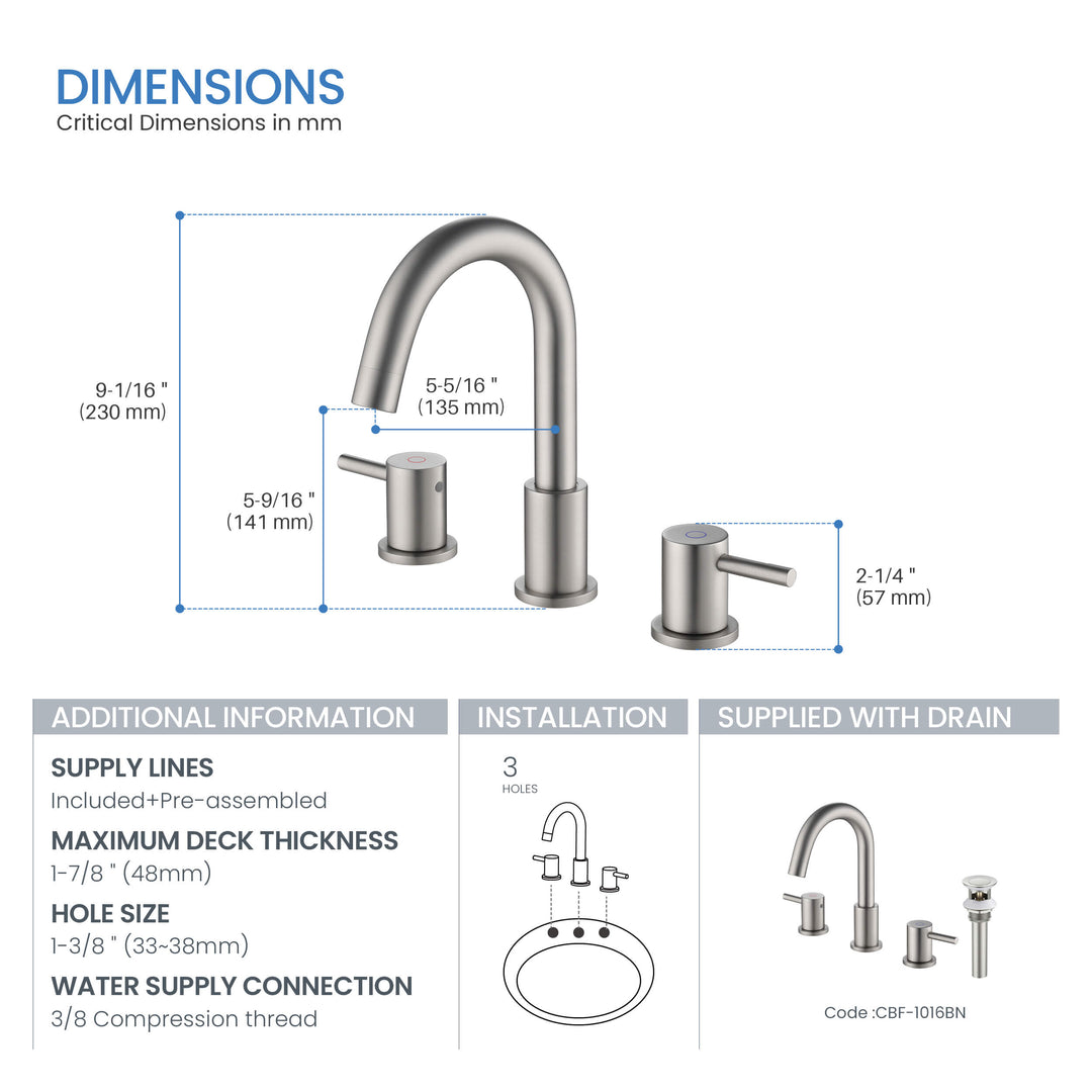 Halo 8" Widespread Bathroom Faucet