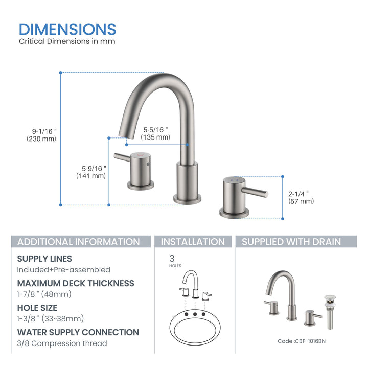 Halo 8" Widespread Bathroom Faucet