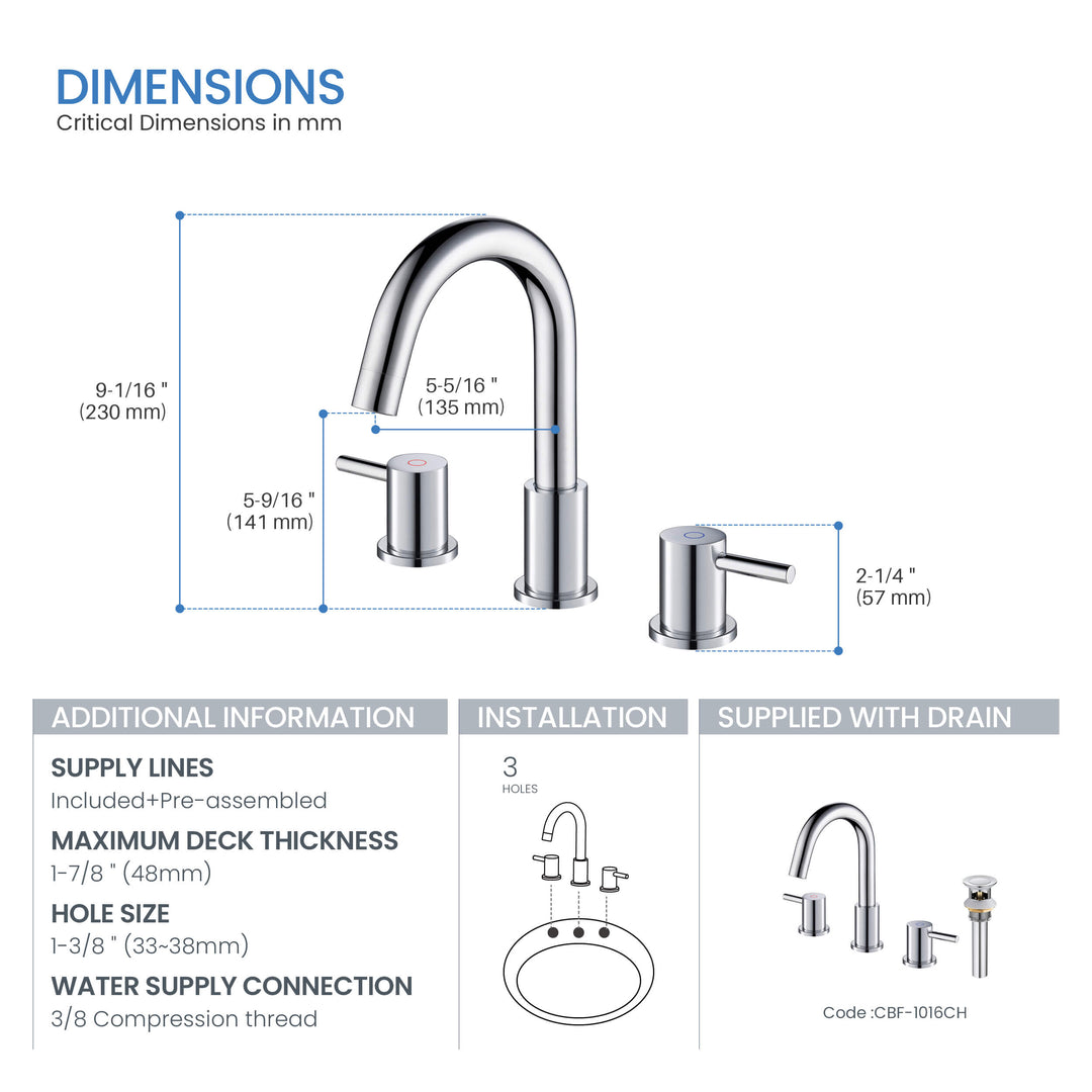 Halo 8" Widespread Bathroom Faucet