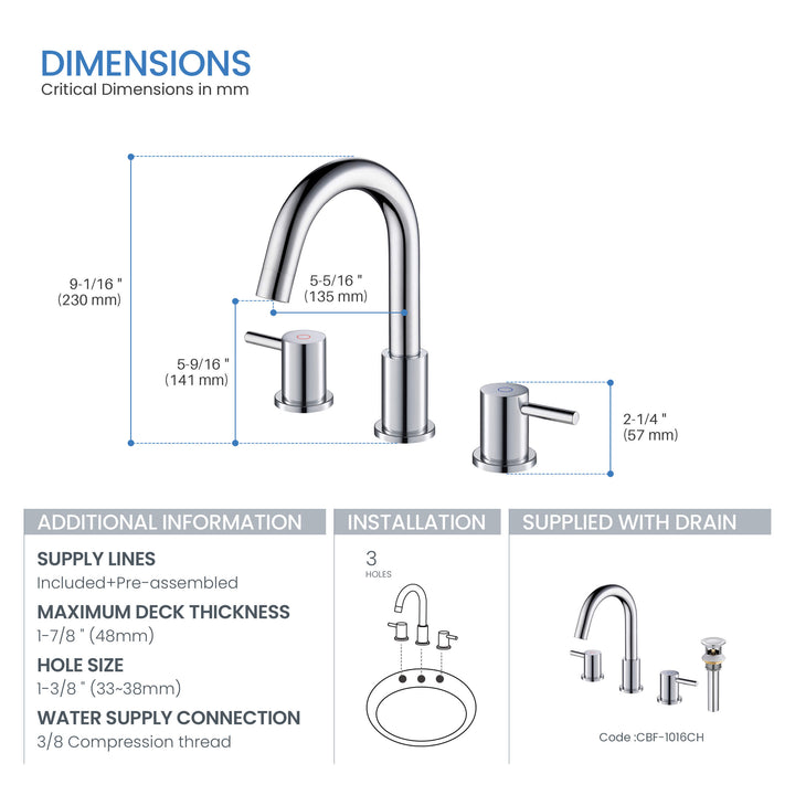 Halo 8" Widespread Bathroom Faucet