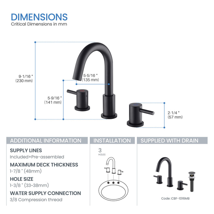 Halo 8" Widespread Bathroom Faucet