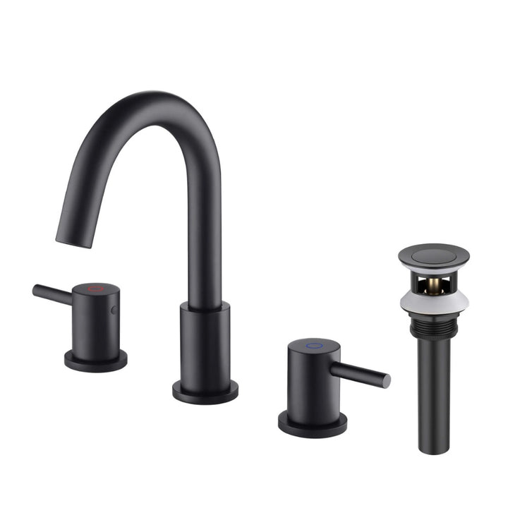 Halo 8" Widespread Bathroom Sink Faucet with Drain Assembly - CBF-1016MB