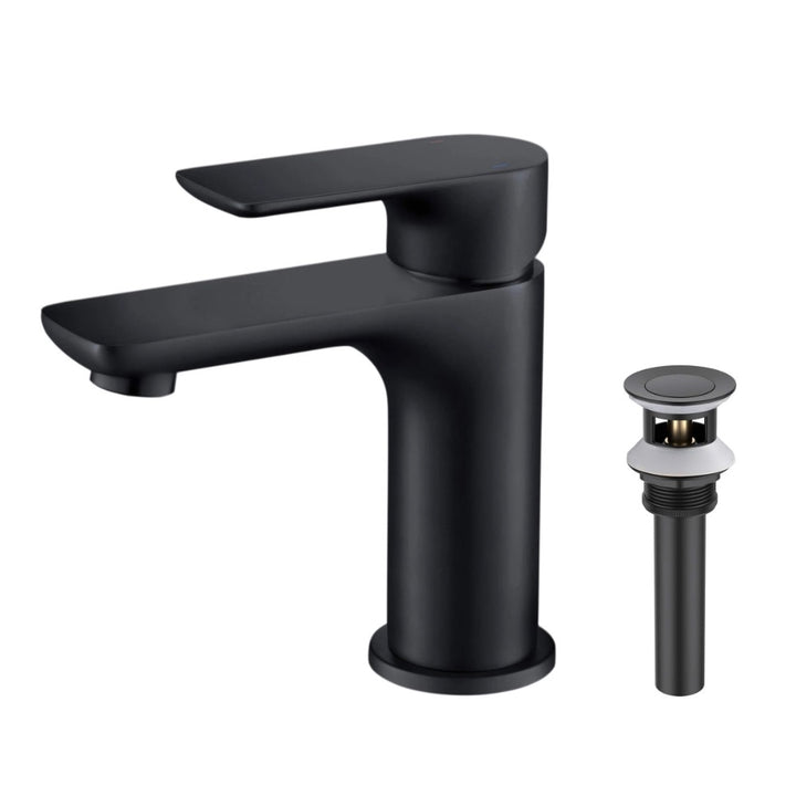 Austin Single Handle Bathroom Vanity Sink Faucet with Pop Up Drain - CBF-1019MB