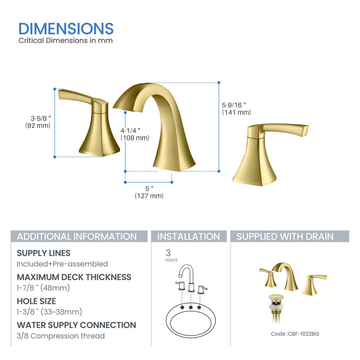 Vermont Two-Handle 8" Widespread Bathroom Faucet