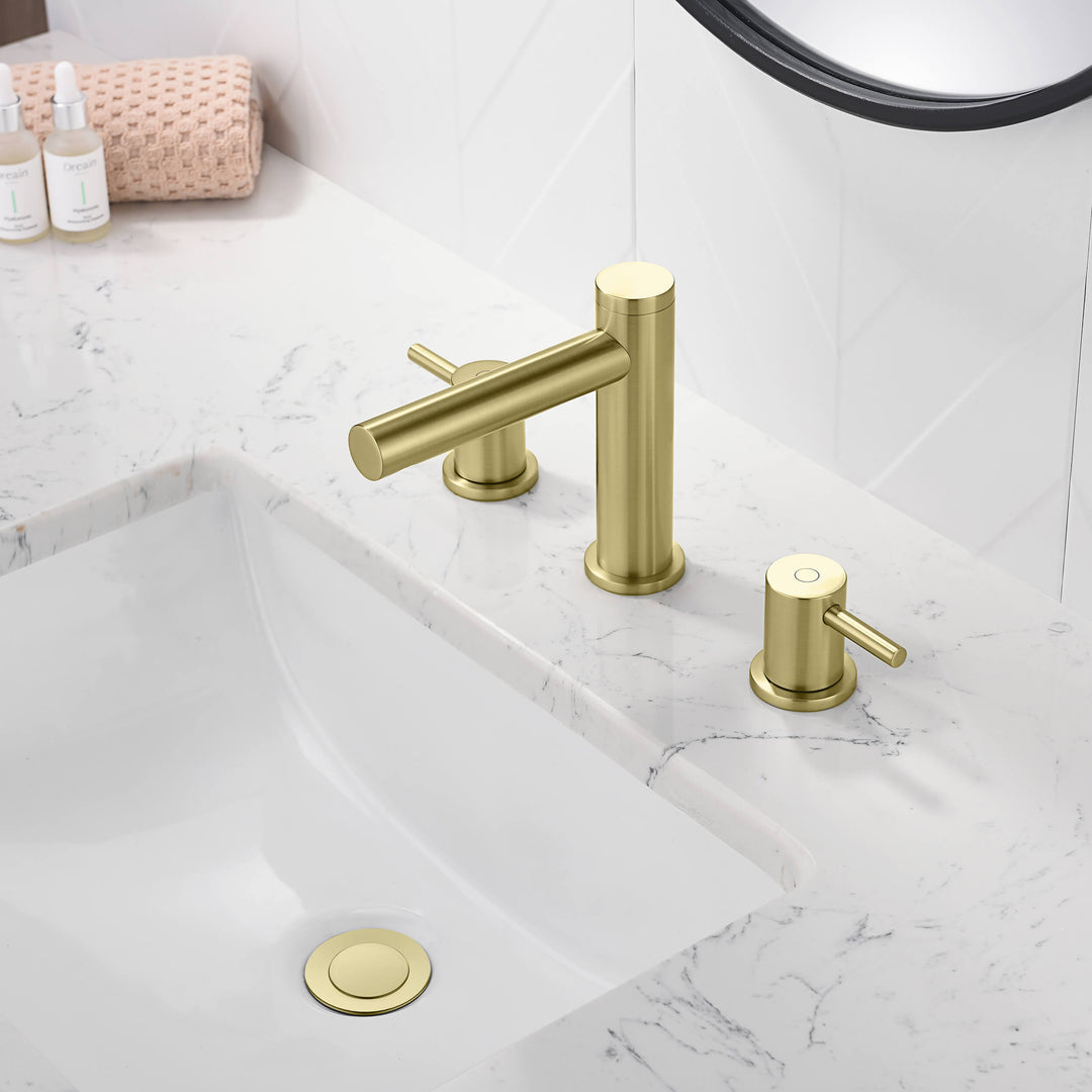 Halo Two-Handle 8" Widespread Bathroom Faucet with Drain Assembly