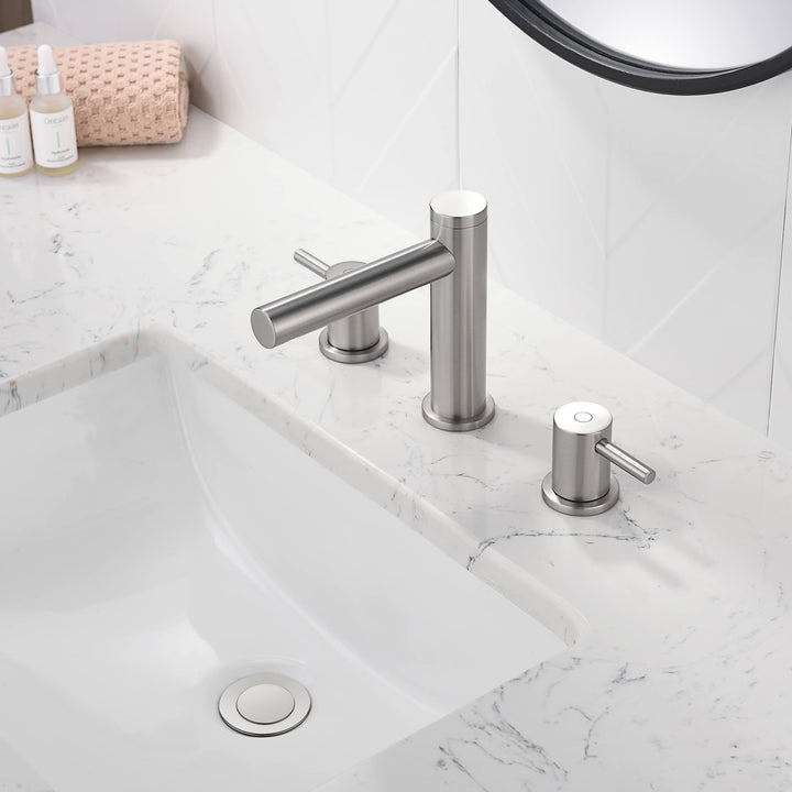 Halo Two-Handle 8" Widespread Bathroom Faucet with Drain Assembly