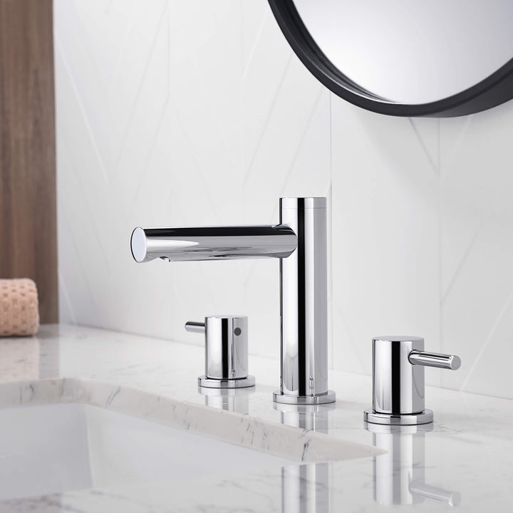 Halo Two-Handle 8" Widespread Bathroom Faucet with Drain Assembly