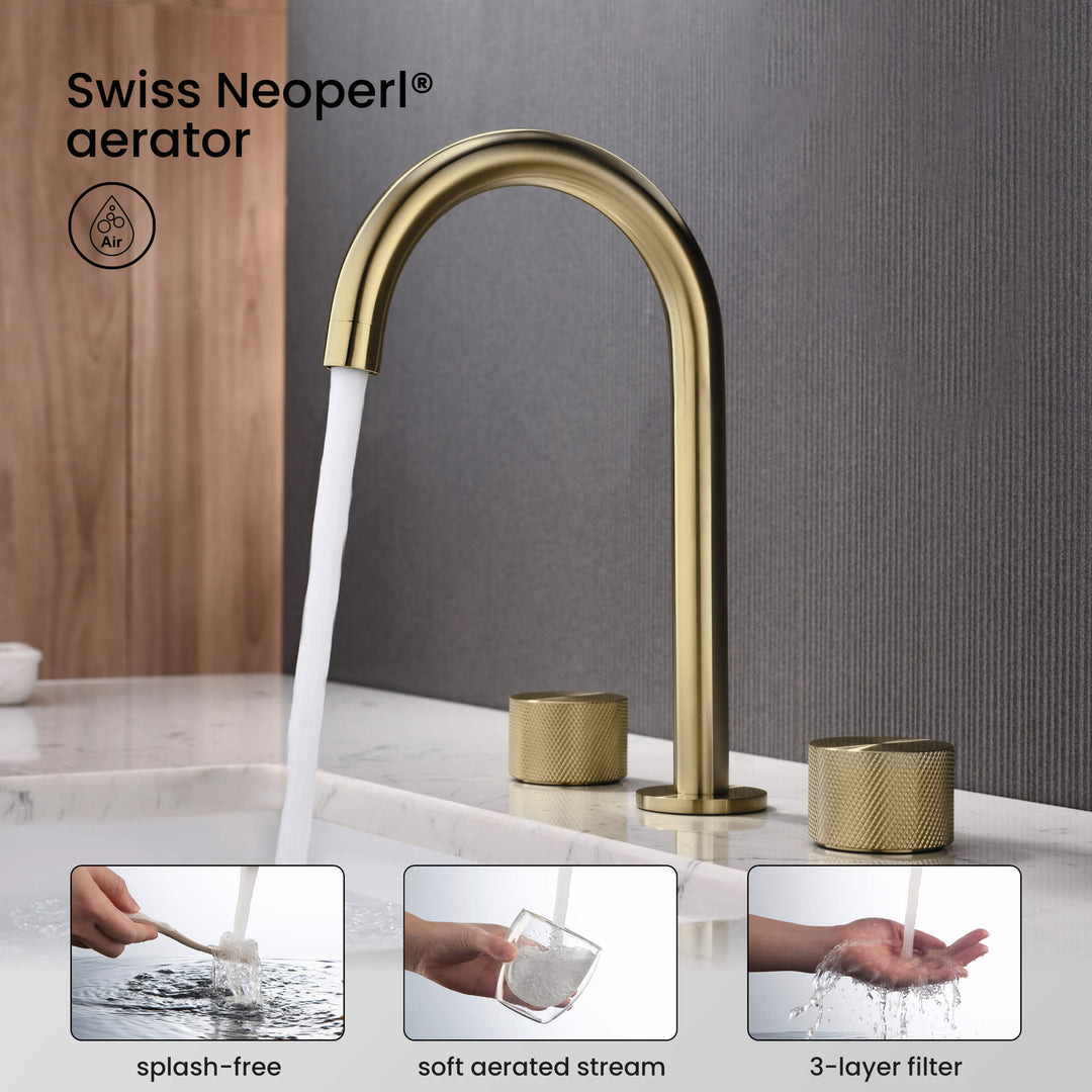 Verona Two-Handle 8" Widespread Bathroom Faucet with Drain Assembly