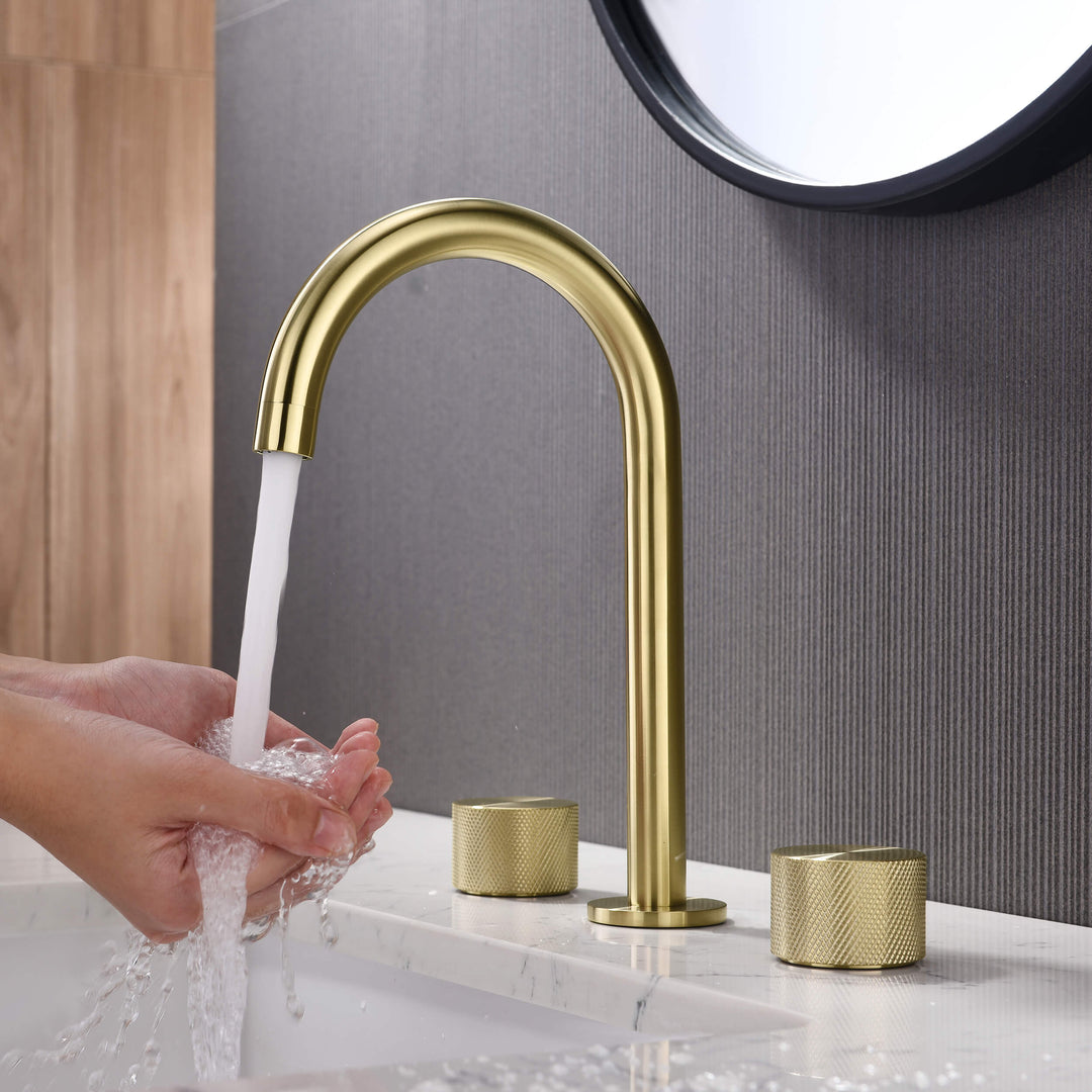 Verona Two-Handle 8" Widespread Bathroom Faucet with Drain Assembly