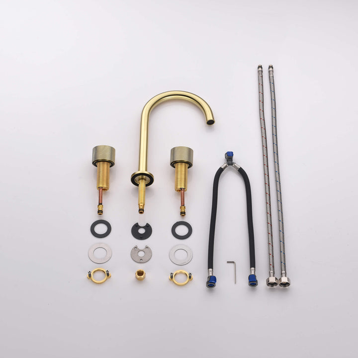Verona Two-Handle 8" Widespread Bathroom Faucet with Drain Assembly