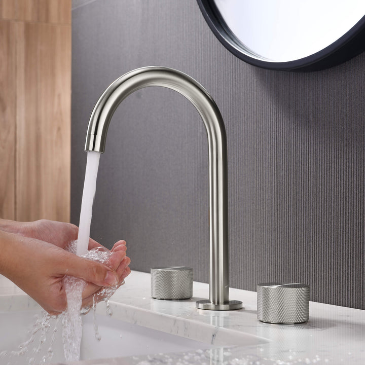 Verona Two-Handle 8" Widespread Bathroom Faucet with Drain Assembly
