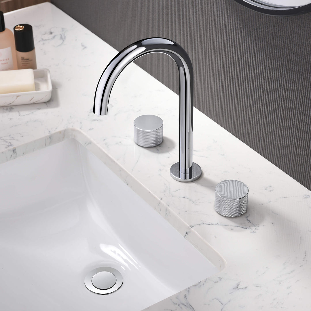 Verona Two-Handle 8" Widespread Bathroom Faucet with Drain Assembly