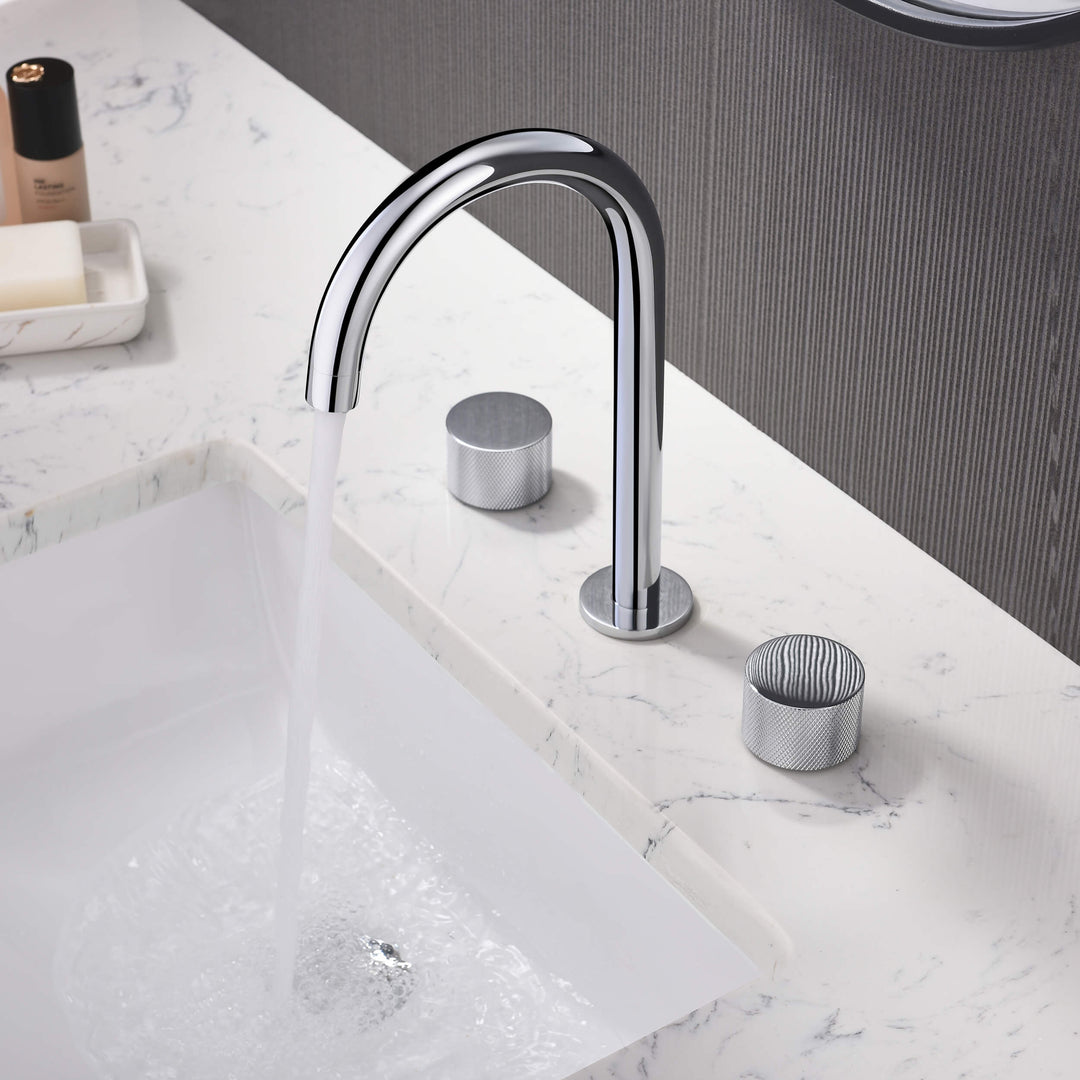 Verona Two-Handle 8" Widespread Bathroom Faucet with Drain Assembly