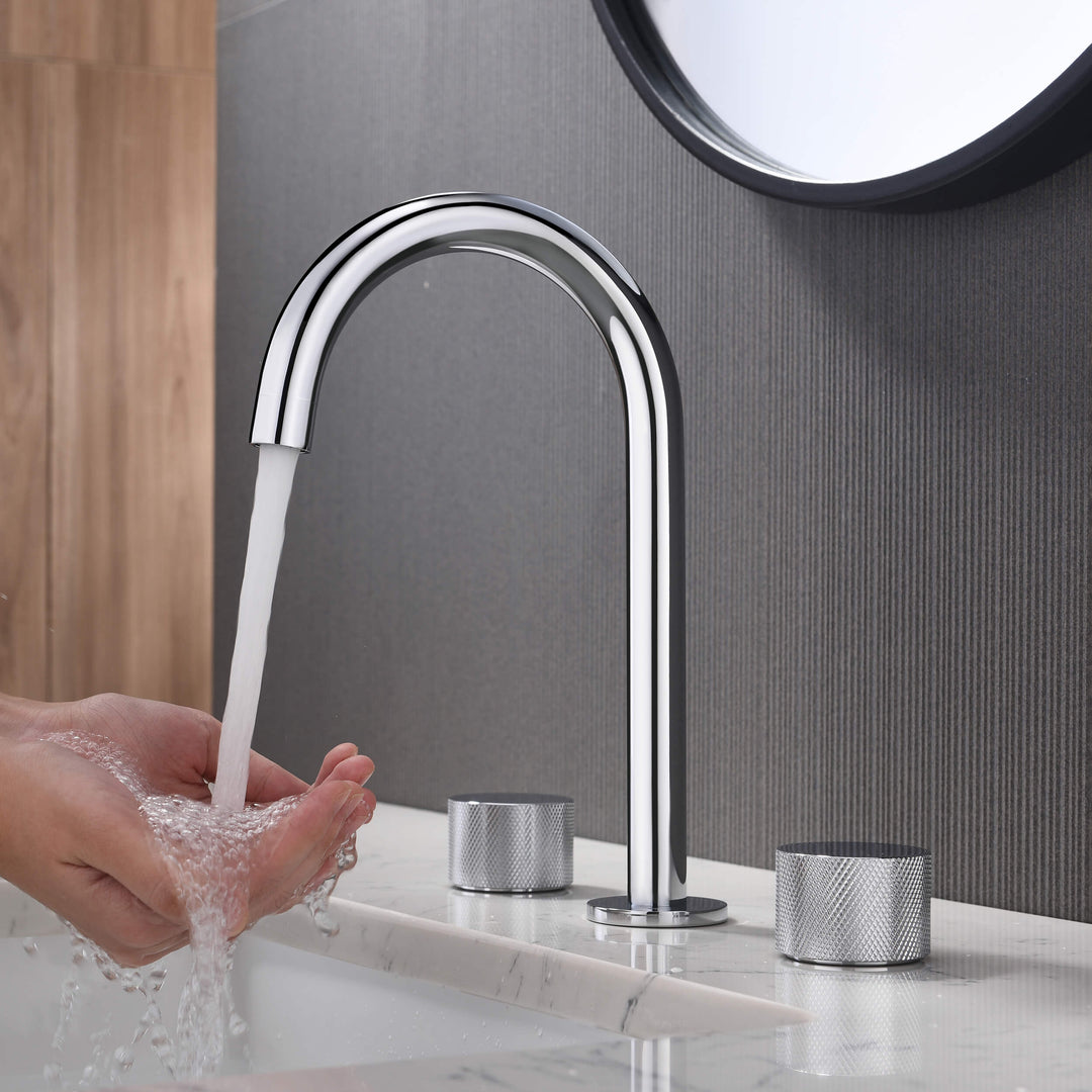 Verona Two-Handle 8" Widespread Bathroom Faucet with Drain Assembly