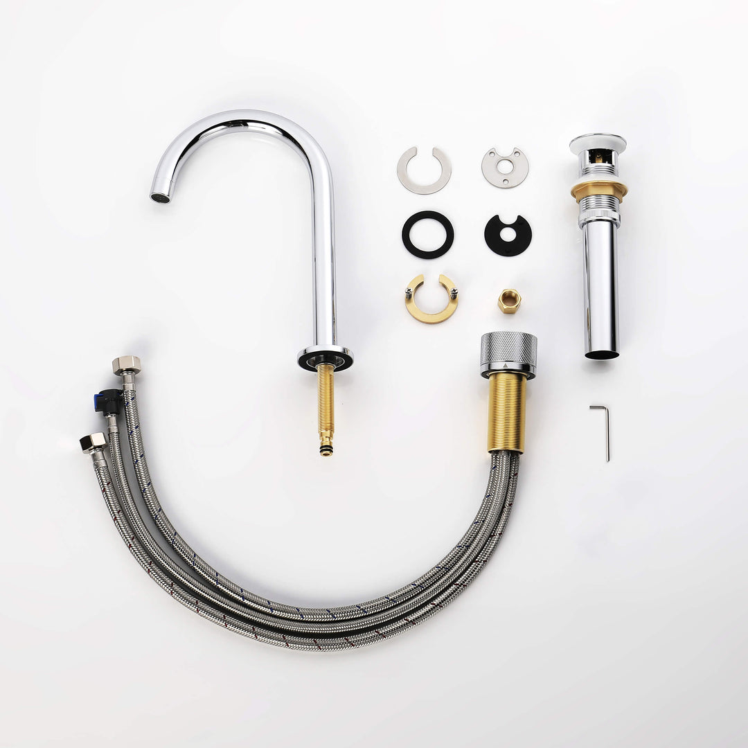 Verona Single-Handle 2-Hole Bathroom Faucet with Drain Assembly