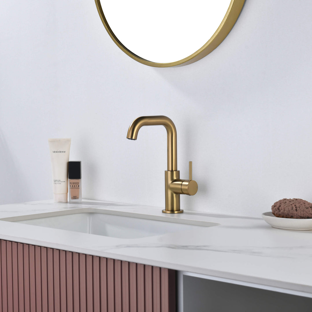 Tampa Single-Handle Single-Hole High-Arc Bathroom Faucet