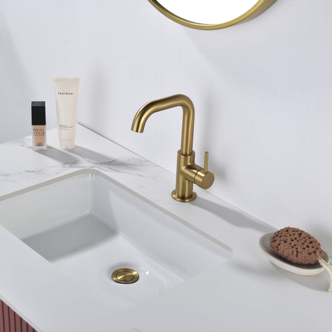 Tampa Single-Handle Single-Hole High-Arc Bathroom Faucet