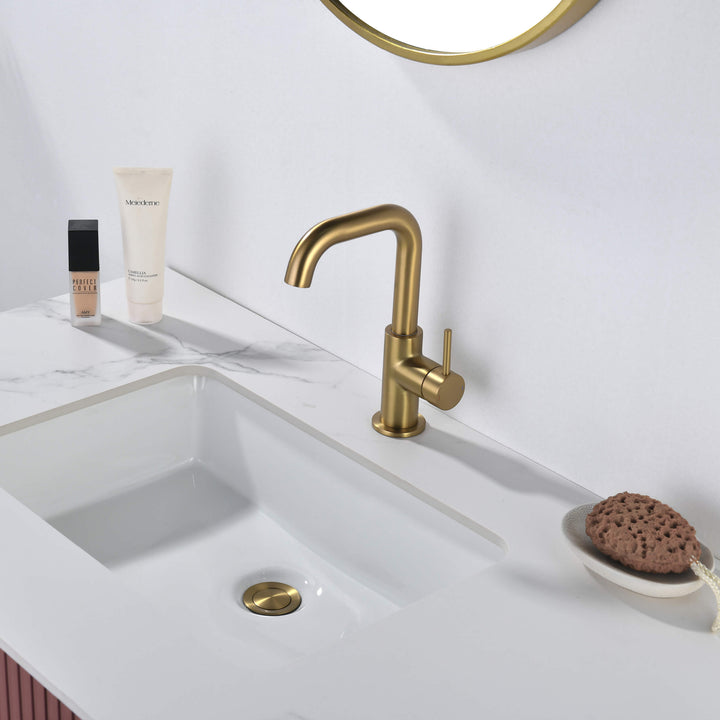 Tampa Single-Handle Single-Hole High-Arc Bathroom Faucet