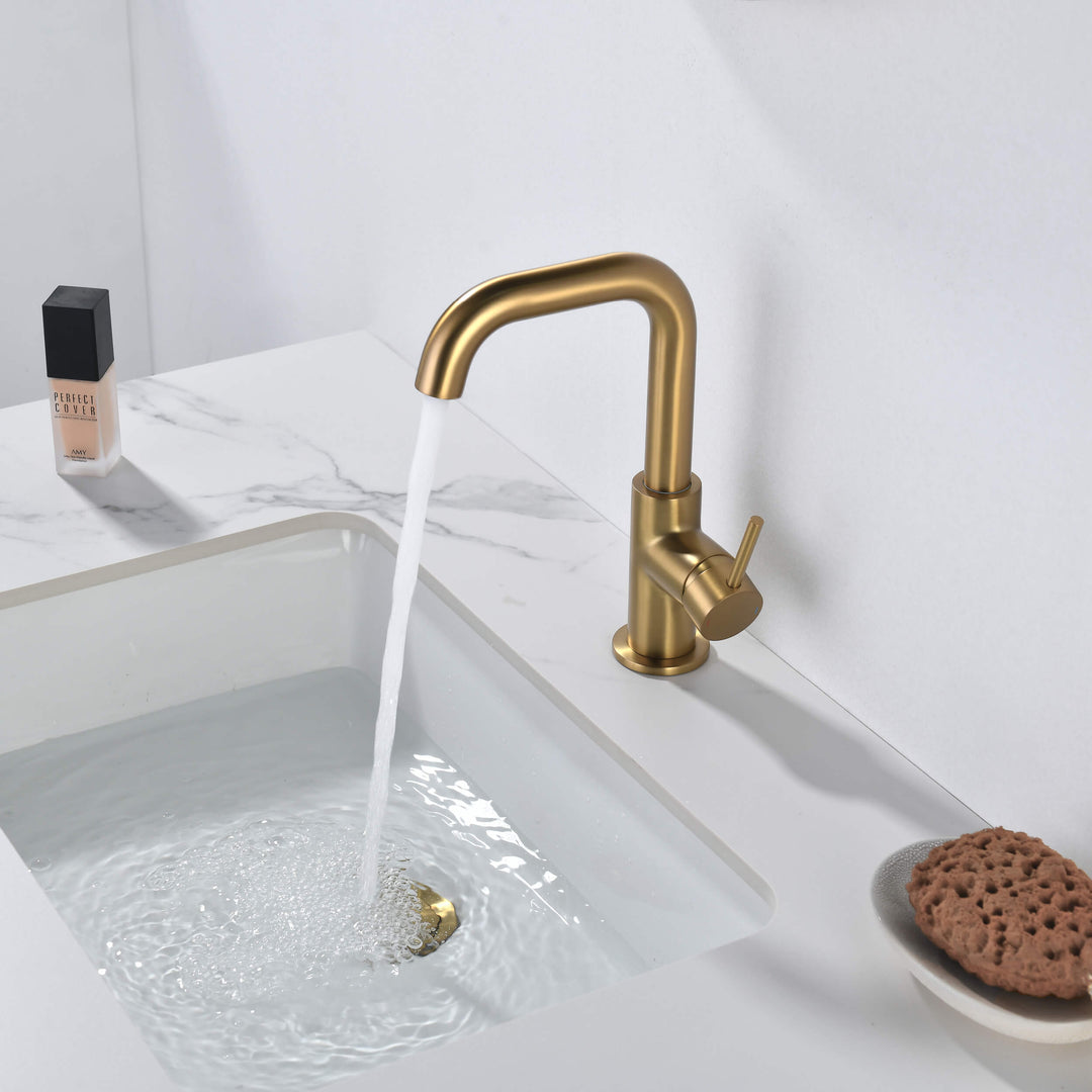 Tampa Single-Handle Single-Hole High-Arc Bathroom Faucet