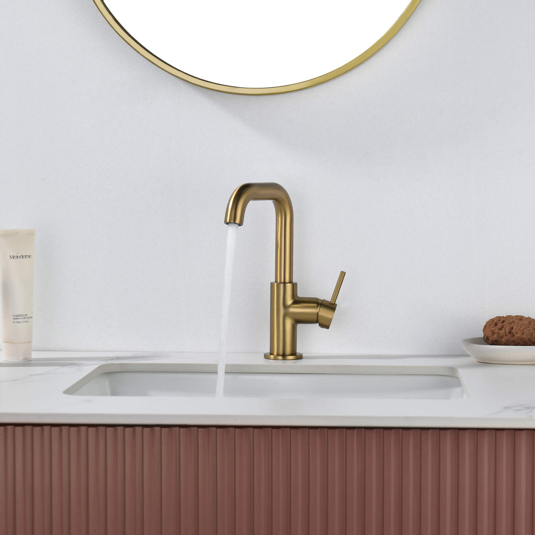 Tampa Single-Handle Single-Hole High-Arc Bathroom Faucet