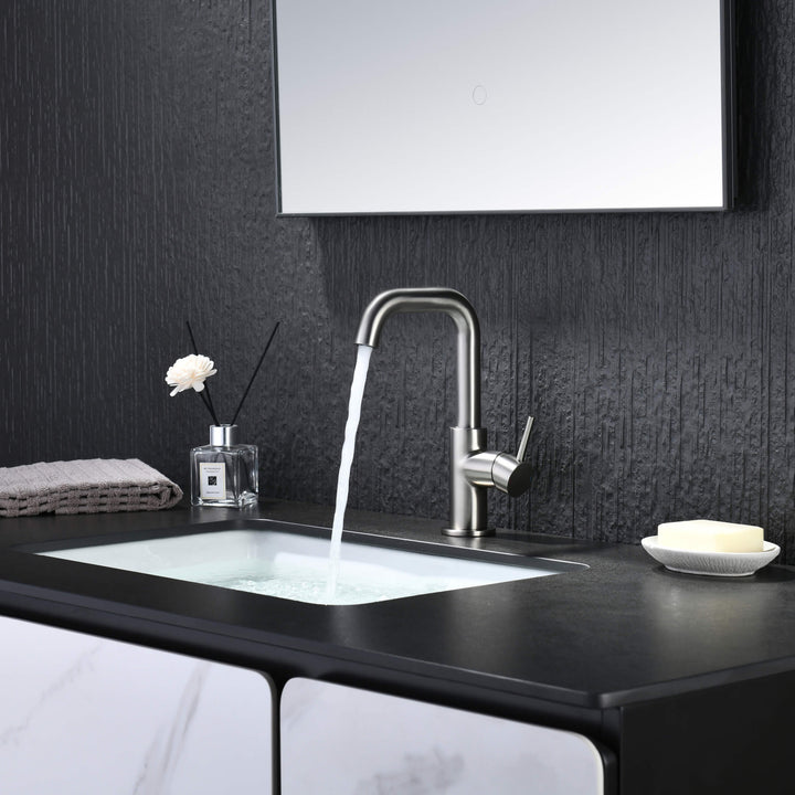 Tampa Single-Handle Single-Hole High-Arc Bathroom Faucet