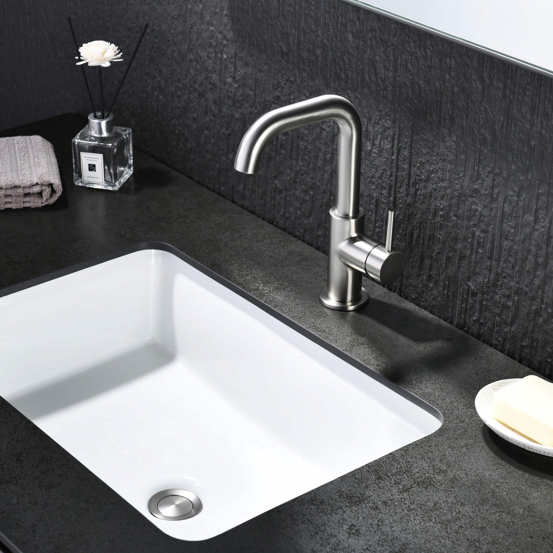 Tampa Single-Handle Single-Hole High-Arc Bathroom Faucet