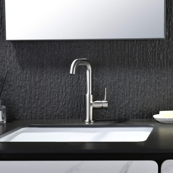 Tampa Single-Handle Single-Hole High-Arc Bathroom Faucet