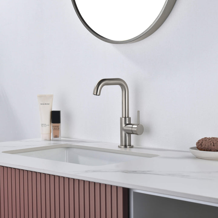 Tampa Single-Handle Single-Hole High-Arc Bathroom Faucet