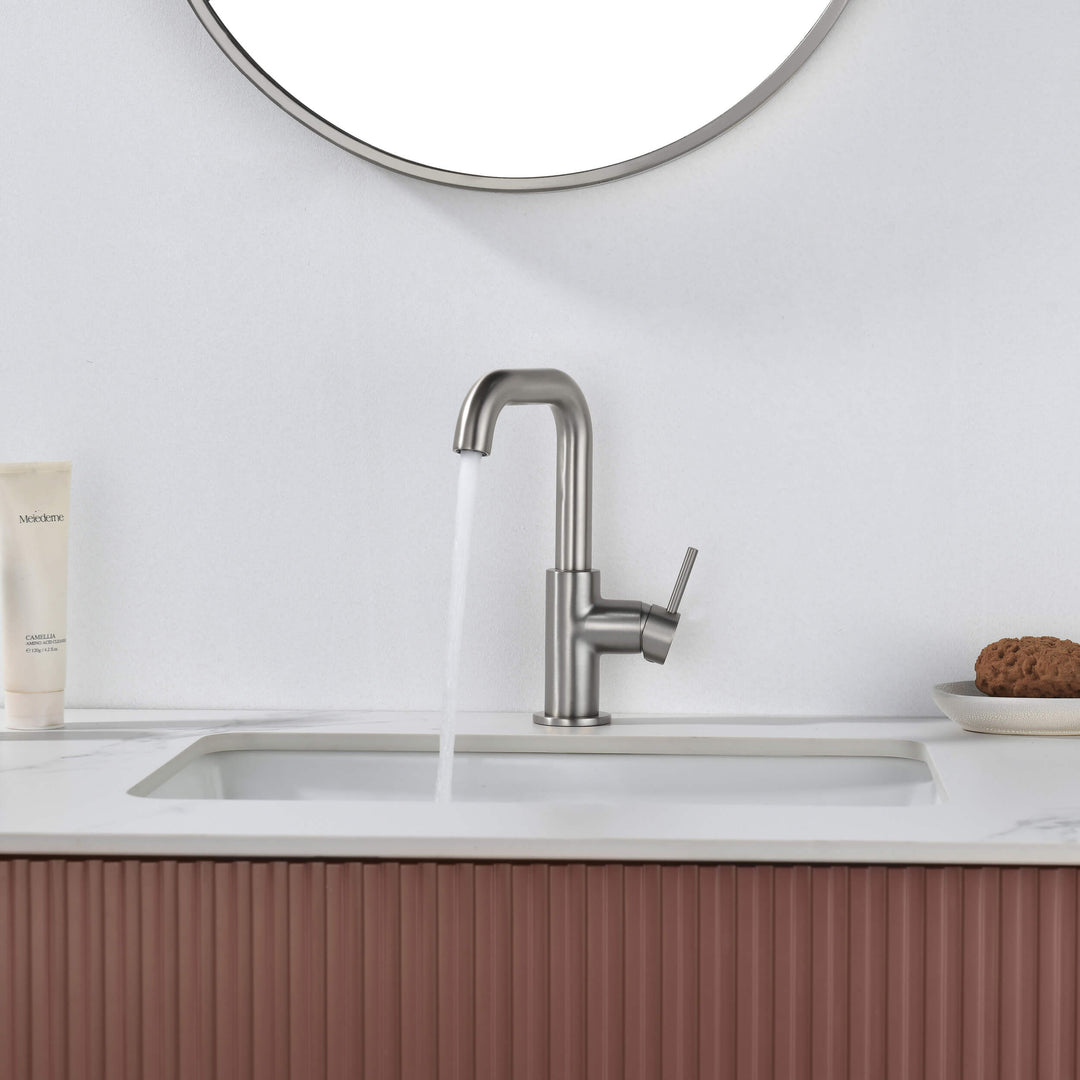 Tampa Single-Handle Single-Hole High-Arc Bathroom Faucet
