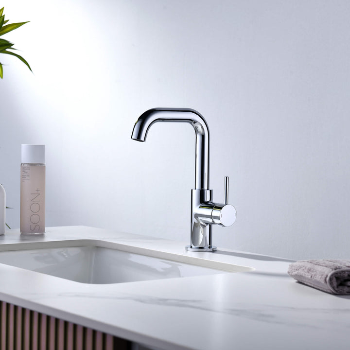Tampa Single-Handle Single-Hole High-Arc Bathroom Faucet