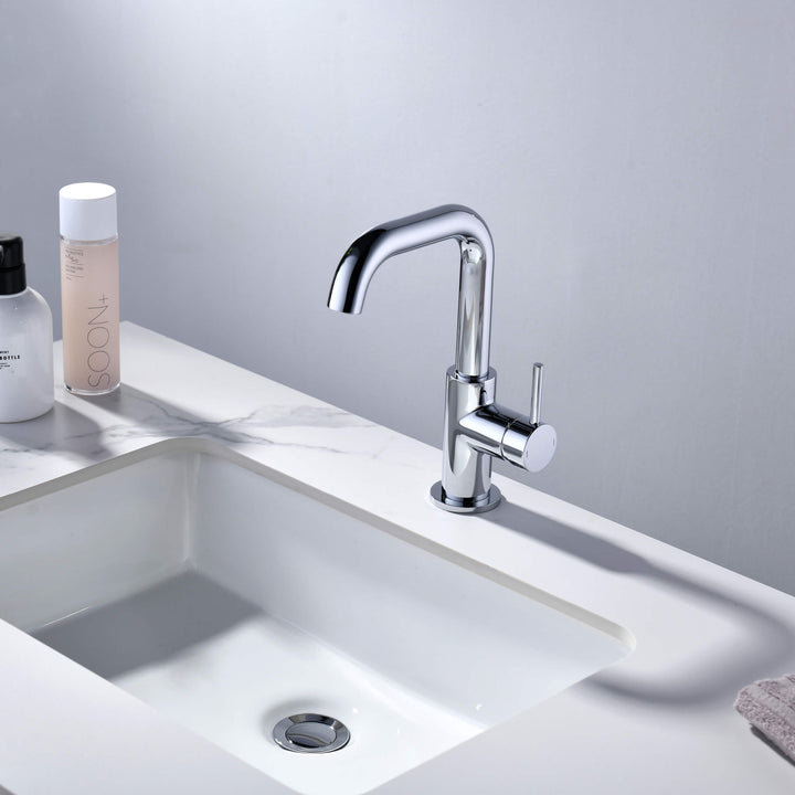 Tampa Single-Handle Single-Hole High-Arc Bathroom Faucet