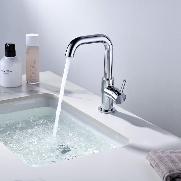 Tampa Single-Handle Single-Hole High-Arc Bathroom Faucet