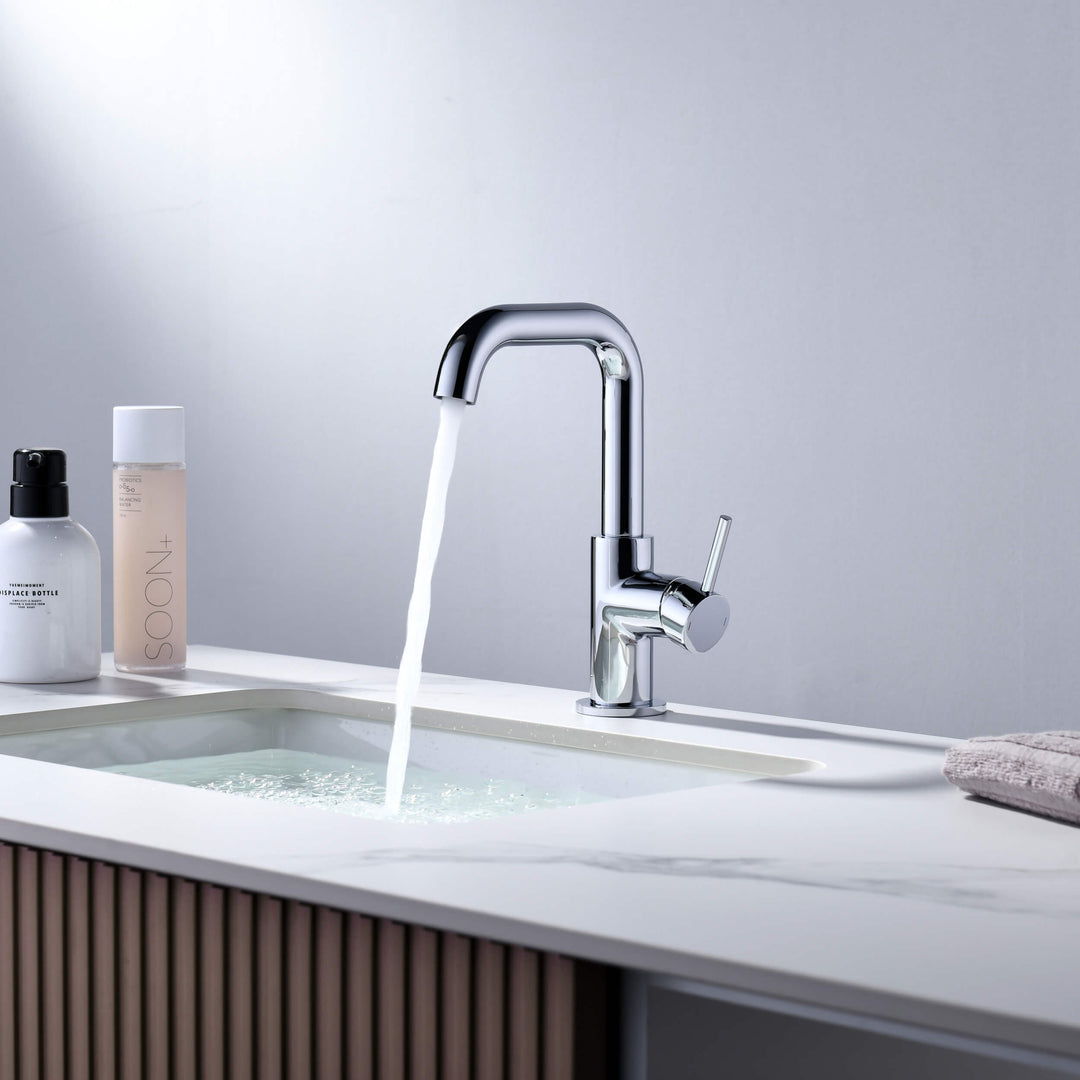 Tampa Single-Handle Single-Hole High-Arc Bathroom Faucet