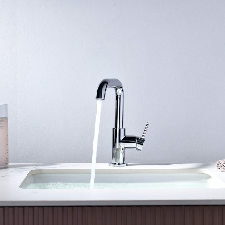 Tampa Single-Handle Single-Hole High-Arc Bathroom Faucet