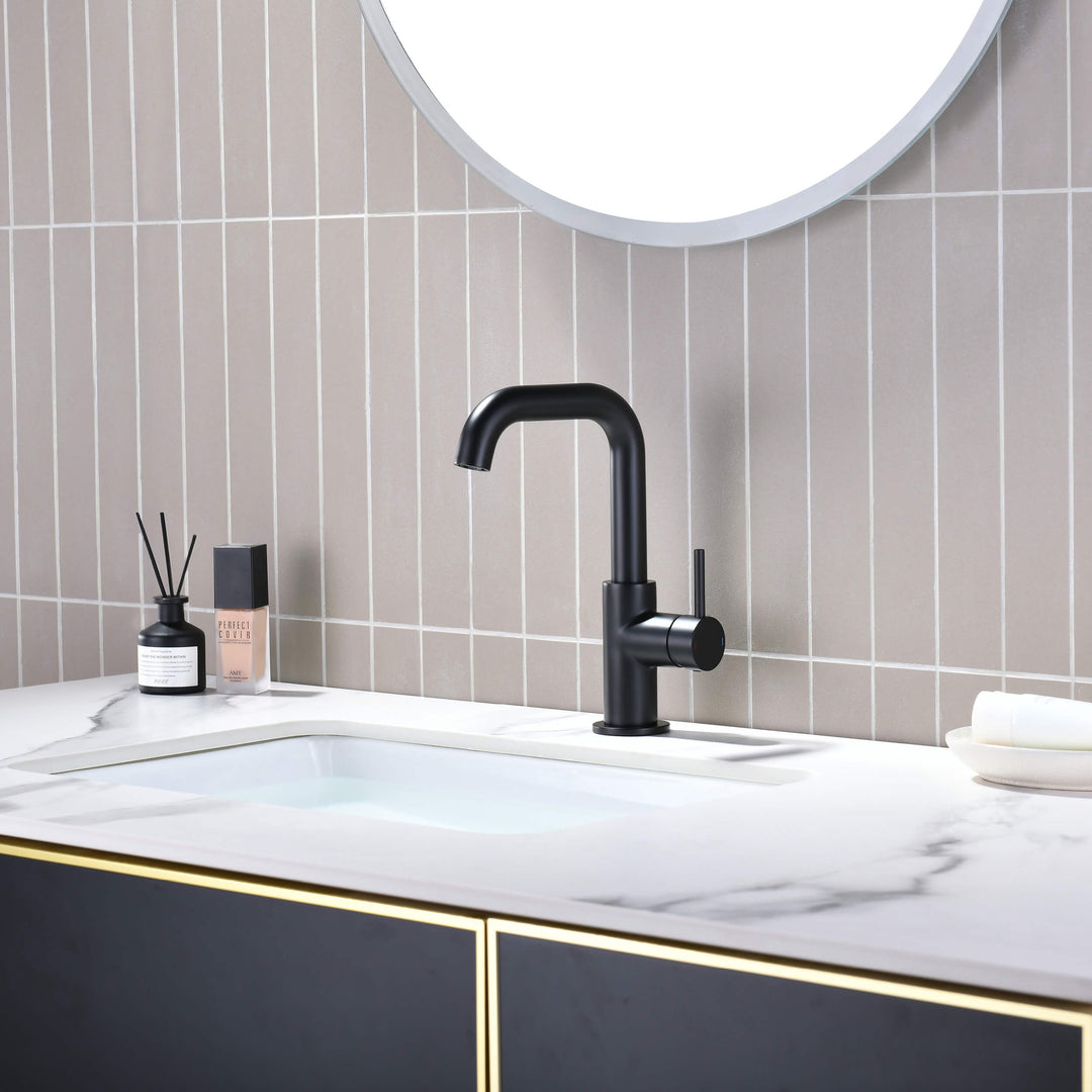 Tampa Single-Handle Single-Hole High-Arc Bathroom Faucet