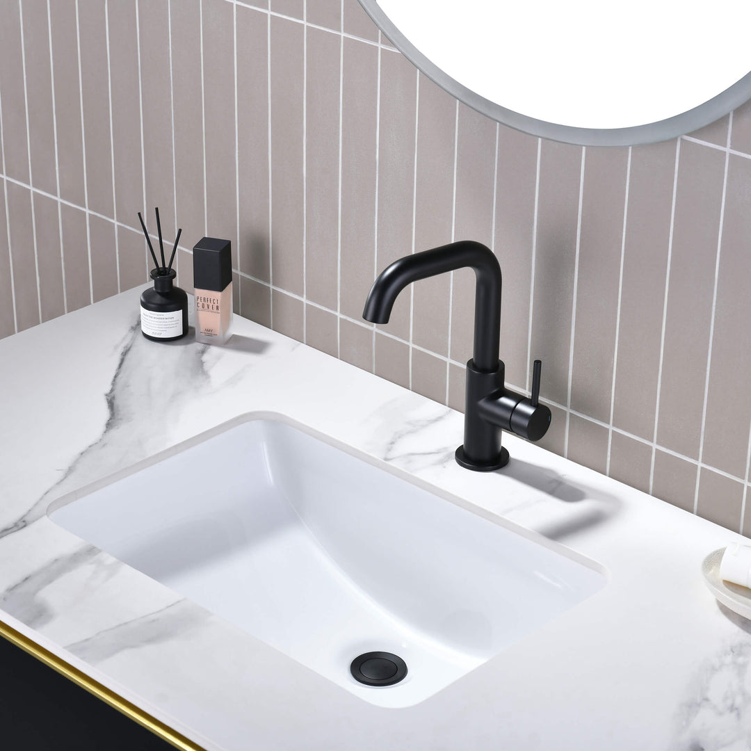 Tampa Single-Handle Single-Hole High-Arc Bathroom Faucet