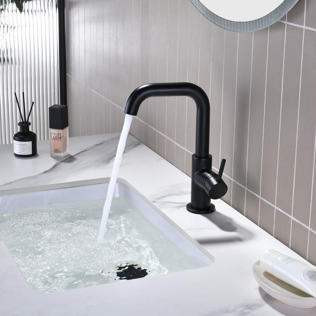 Tampa Single-Handle Single-Hole High-Arc Bathroom Faucet