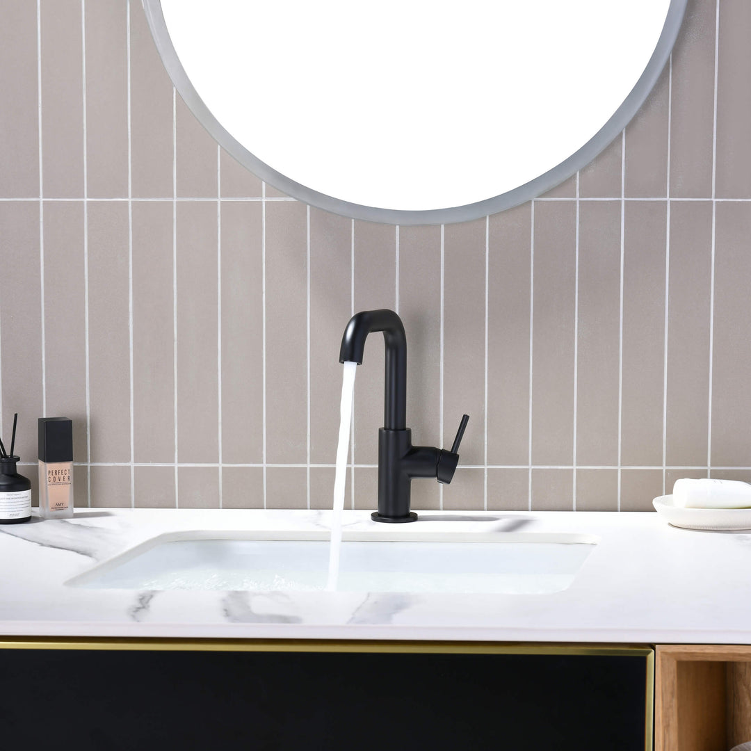 Tampa Single-Handle Single-Hole High-Arc Bathroom Faucet